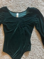 Vintage Victoria s Secret Small Green Velvet Bodysuit lingerie
