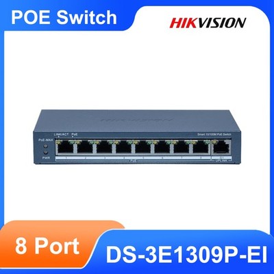 Hikvision DS-3E1309P-EI 8 Port Fast Ethernet Smart POE Switch