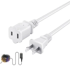 2 Prong Extension Cord,Extension Cords let You Power Devices Farther Away,10f...