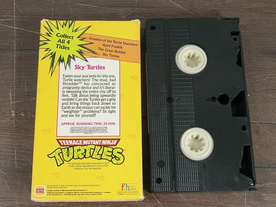 Teenage Mutant Ninja Turtles - Sky Turtles (VHS,1990) Burger King Kids Club - Image 4 of 4