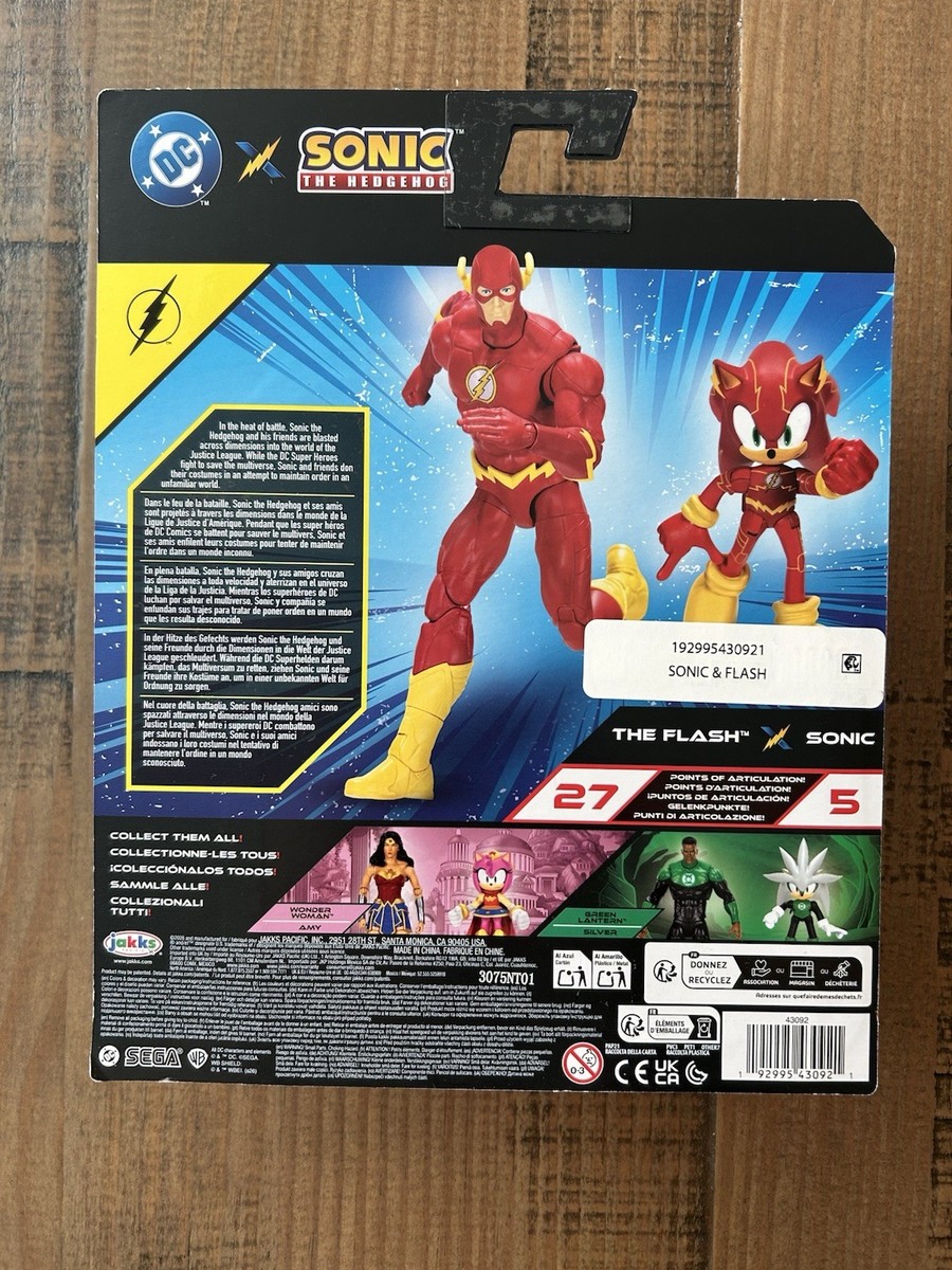 DC x Sonic The Hedgehog Wave 2 SONIC + FLASH Jakks Pacific Action
