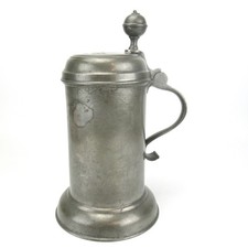 Sächsischer Zinn Walzenkrug Carl Friedrich Schwarz 1798 Antik 18. Jahrhundert