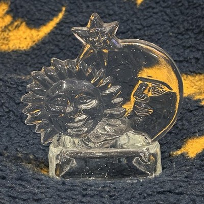 Rare VTG 90s Celestial Sun Moon Star Candle Holder Tea Light Whimsigoth Decor