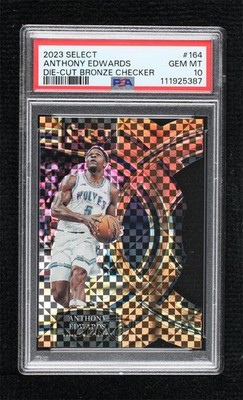 2023 Panini Select Bronze Checker Prizm Die-Cut 31/49 Anthony Edwards #164 14t3