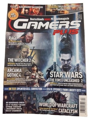 Gamers Plus PC Spielemagazin 04/10 Juni 2010 Star Wars Witcher WoW Rage