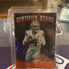 2025 Panini Certified Stars Mirror Orange Dak Prescott #CST-DPT Cowboys /149