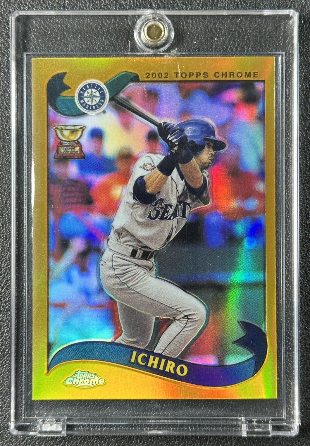 ICHIRO SUZUKI 2002 TOPPS CHROME #225 ROOKIE CUP GOLD REFRACTOR MARINERS