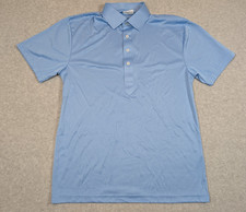 Collars Co Men Shirt Medium Dress Collar Polo Short Sleeve Button Performance