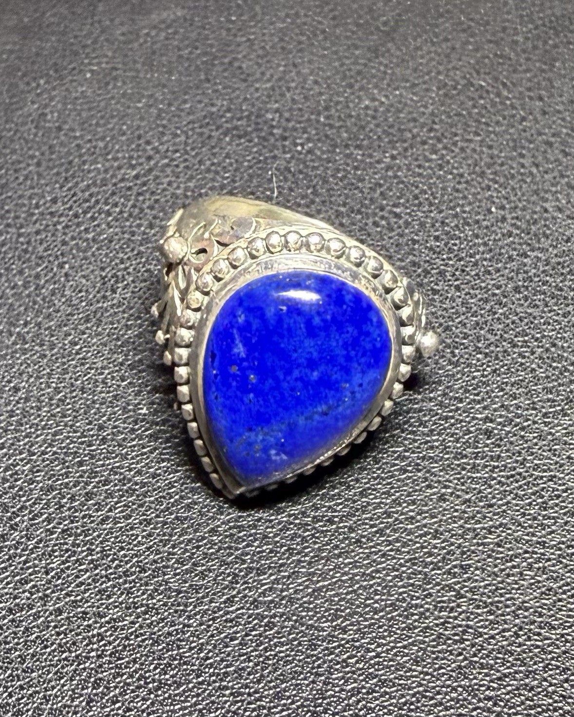 Solid 925 Sterling Silver Lapis Lazuli Ring – Han… - image 1