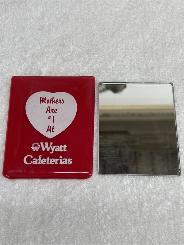Wyatt Cafeterias Promotional Advertisement Pocket Mirror 2 3/8" x 3"