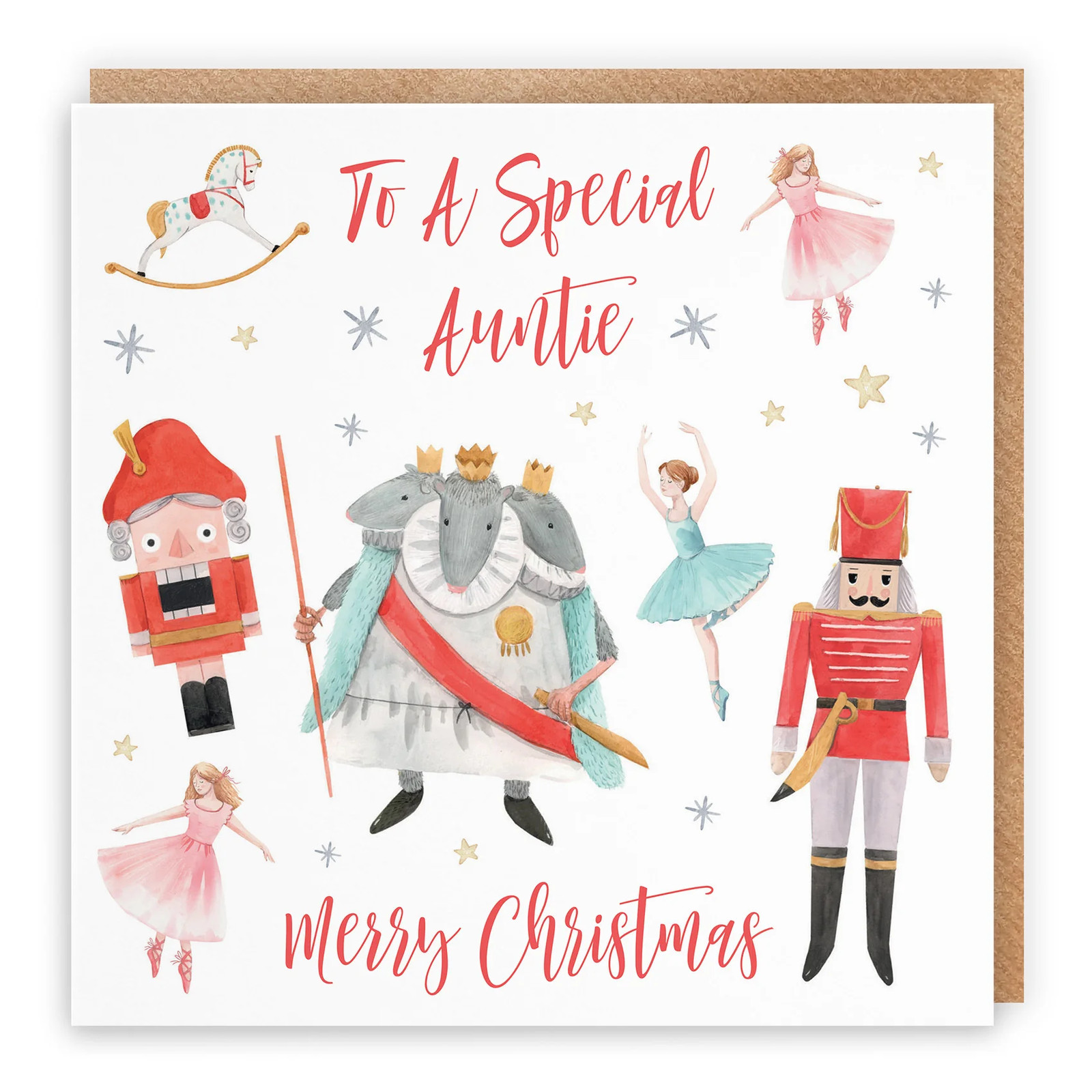 Auntie Christmas Card Nutcracker