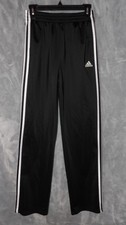 Boys Adidas Athletic Pants Size XL 18/120 Black Drawstring Waist - 1237
