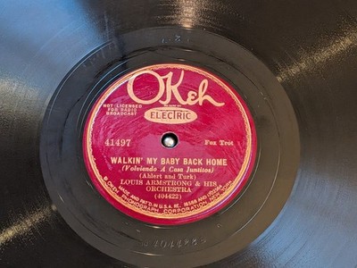 Louis Armstrong Orch Walkin My Baby Back Home / I Surrender Dear Jazz 78 E