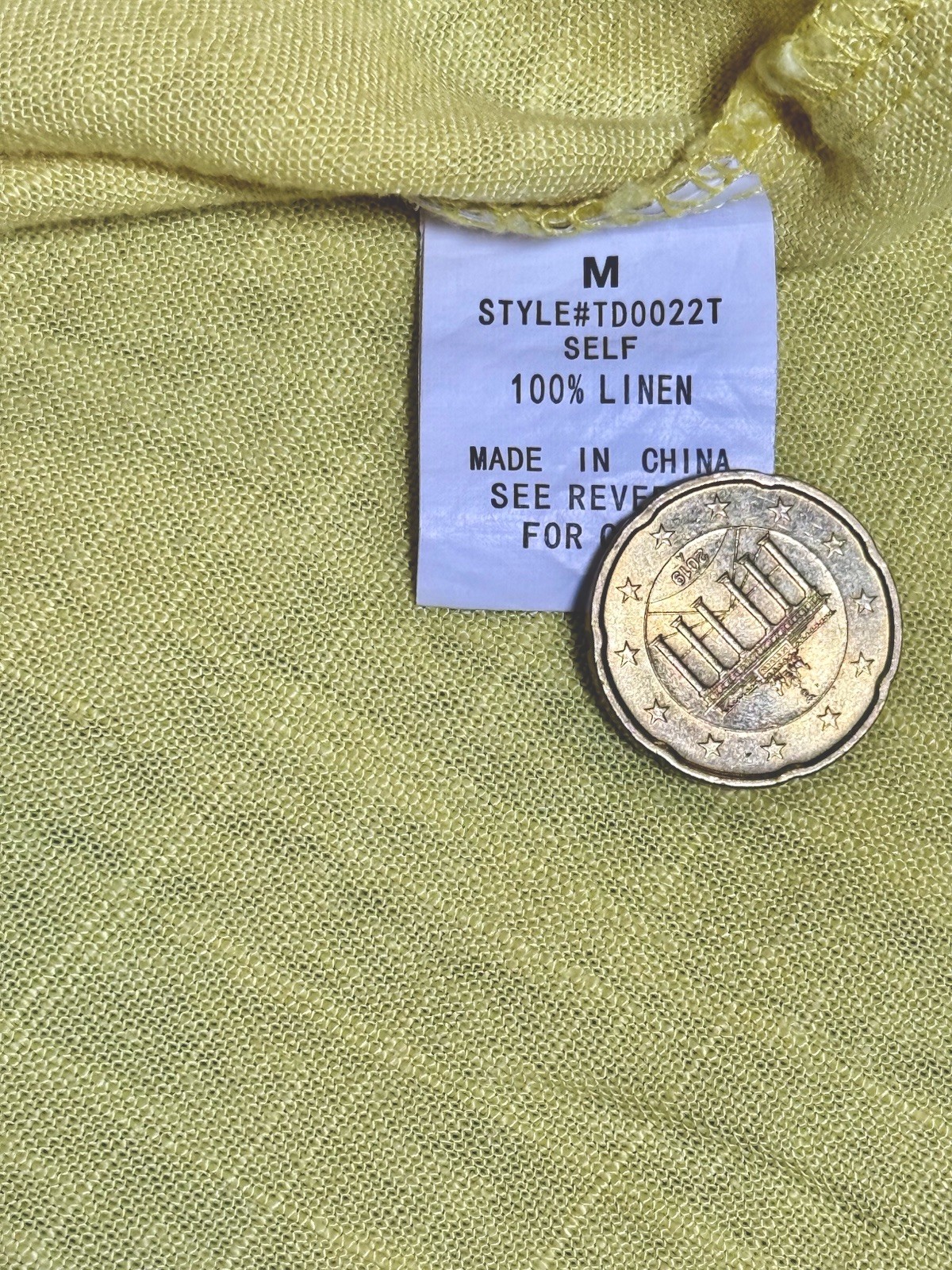 TR Notes Yellow Linen Button Front Cami Tank Top … - image 6