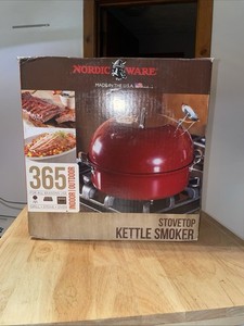 Nordic Ware 365 Stovetop Kettle Smoker Indoor Outdoor Red