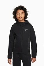 Nike Sportswear Tech Fleece Hoodie Boys Medium Black Full Zip Activewear FROG42