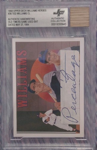 Checklist [Autograph] #36 1992 Upper Deck Heroes Ted Williams card