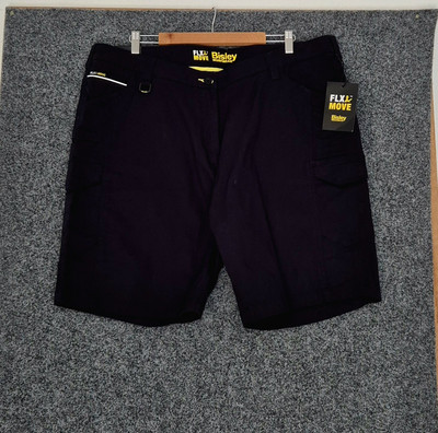 Bisley Workwear Cargo Shorts FLX & Move Womens Size 24 Black BSHL1044 BNWT $89