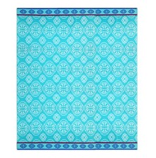 Summer Trellis Pool Blue Cotton Velour Luxury Extra Large Beach Towel Blanket