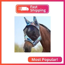 Harrison Howard LumiVista Horse Fly Mask Standard with Ears UV Protection for Ho