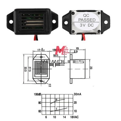 85dB Electronic Buzzer Beep Alarm   Mechanical Buzzer With Wire 3/6/9/12V #vn