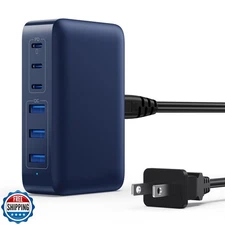 USB C Charger 108W USB C Charger Block,Upgraded GaN III 6-Port Fast USB Charg