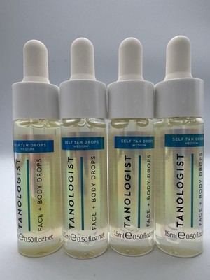 Tanologist Self Tanning Face + Body Drops - Medium 0.50 fl.oz x4 (2 fl.oz Total)