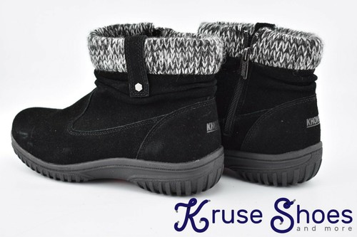 Khombu Women's Laura "Black" Suede Leather Ankle Boot Select Size - Picture 5 of 10