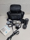 Minolta QTsi Maxxum 35MM SLR Film Camera W Extra Lens Accessories Untested As Is