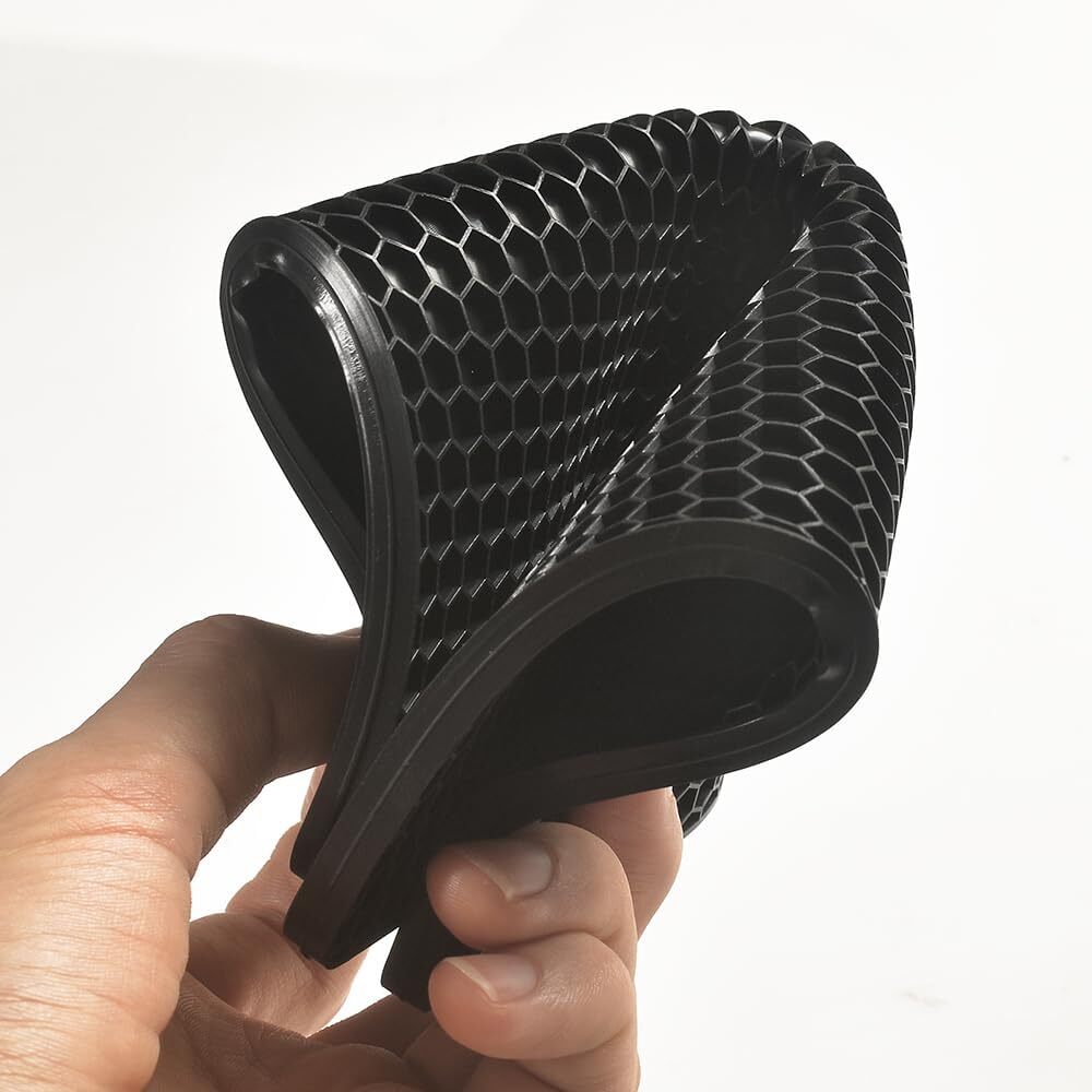 Silicone Square Trivets Mat, 6 Packs Multipurpose Non Slip Heat Resistant Black