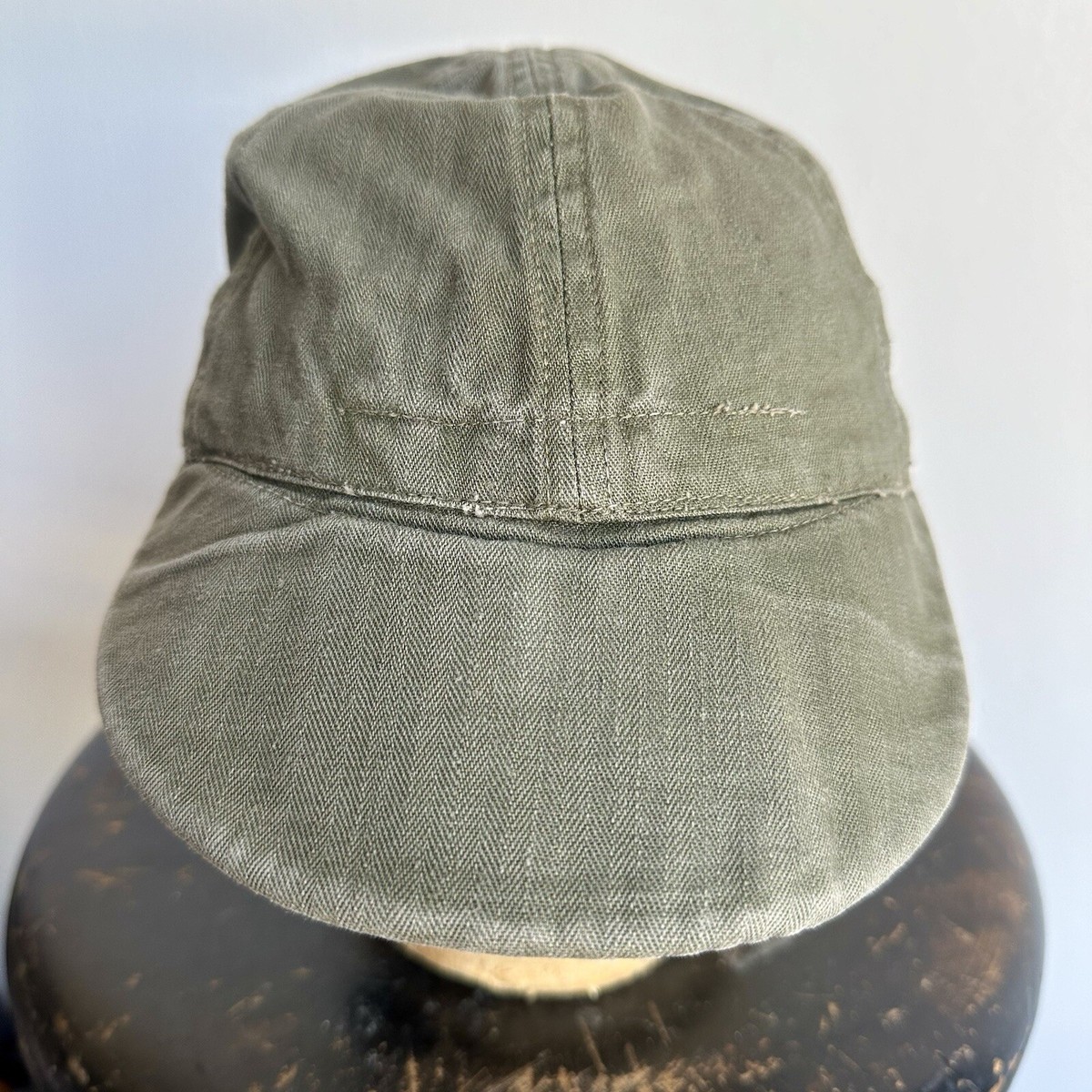 Original WWII US Navy HBT Mechanics Cap N-3 Hat Size 7 1/4