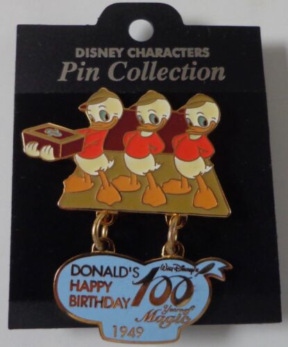 Disney 100 Years of Magic Donald's Happy Birthday 1949 Dangle Pin LE - Picture 1 of 3