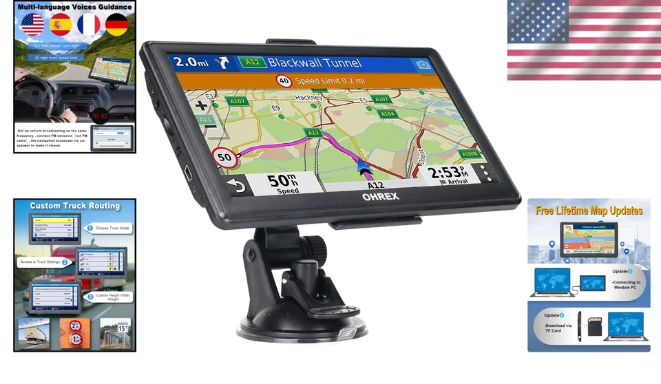 Professional GPS Navigation for Truckers and RVs - Touchscreen & Driver Alerts - Image 2 of 4