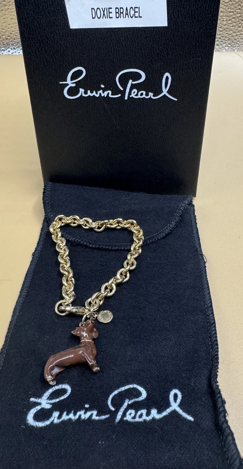 Authentic Erwin pearl Dachshund Bracelet - Image 4 of 4