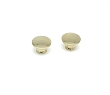 2 SMALL BRASS KNOB, SOLD IN PAIRS, SOLID BRASS, 3/4"  DIA. X 9/16 PROJECTION