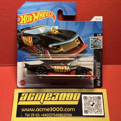 Hot Wheels 2024 Mod Speeder – HW Modified Series 1/10 | Black TRAP5 Wheels | Collectible Diecast Car