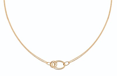 Tata Gisèle Collier Mit Anhänger Aus 18 Karat Goldplattiertem - Doppel Kette