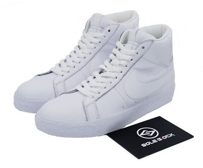Nike Zoom Blazer Mid SB Triple White Men's 864349-105 | eBay
