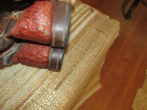 Botas Cavenders Hombre 9.5 EE Marrón Coñac Estampado Caimán Occidental Cuero Puntera Cuadrada - Imagen 7 de 10