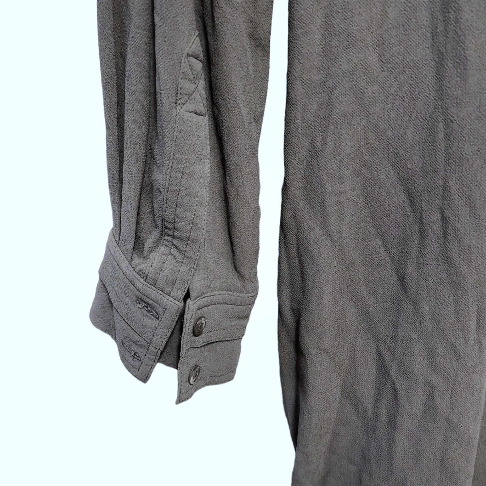 BCBG Maxazria Solid Gray Notch V-neck Long Sleeve… - image 6
