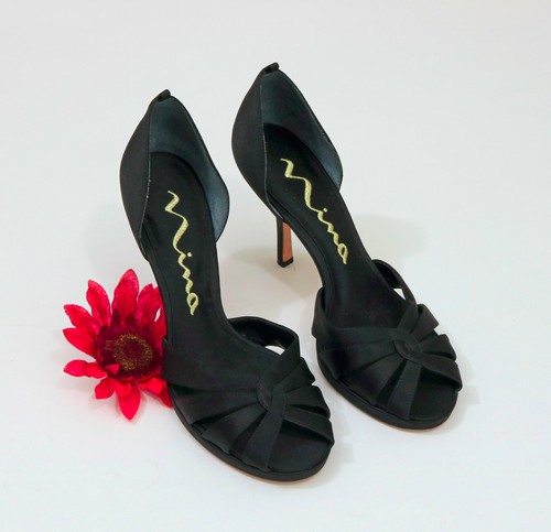 Nina D'Orsay Black Dress Heels US 10M