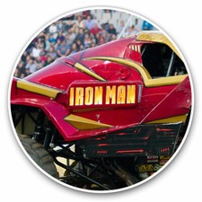2 x Vinyl Stickers 10cm - Red Monster Truck Rally 4x4 Cool Gift #16442