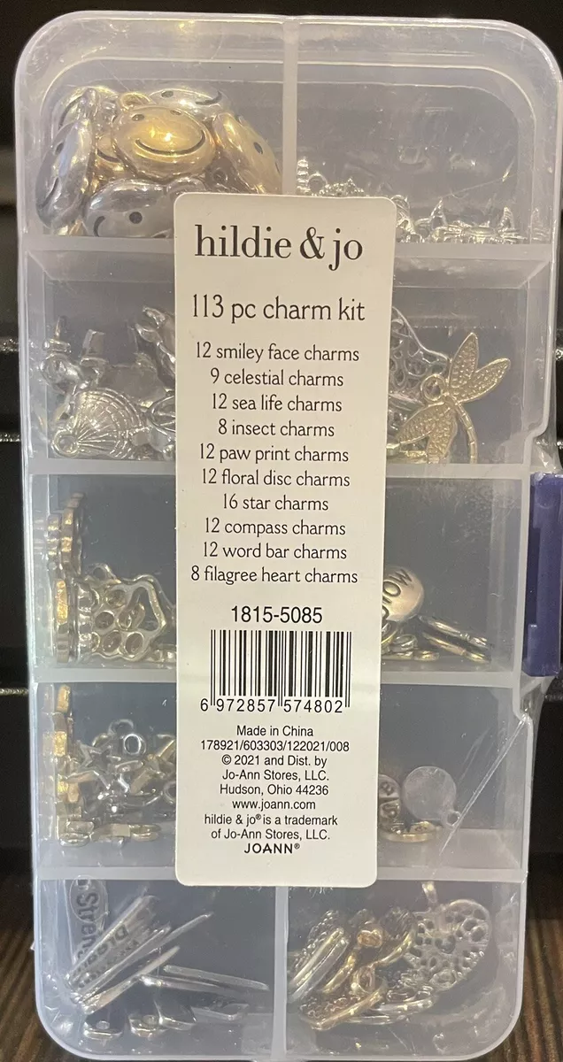 hildie & jo Metal Charm Kit - Icons “Divided Case” New Sealed!