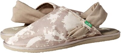 SANUK Yoga Sling Cruz Prints Sandal Women's Sz Tie Dye Natural Beige NEW  G6