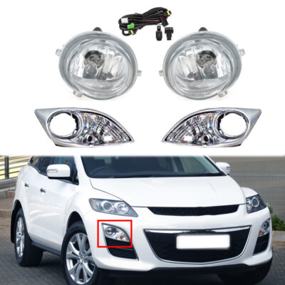For 2010-2012 Mazda CX-7 Front Fog Light Driving Lamp With Wire Switch 1Set