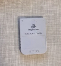 Sony Playstation 1 PS1 Official 15 Bk Memory Card SCPH-1020 Light Grey US SELLER