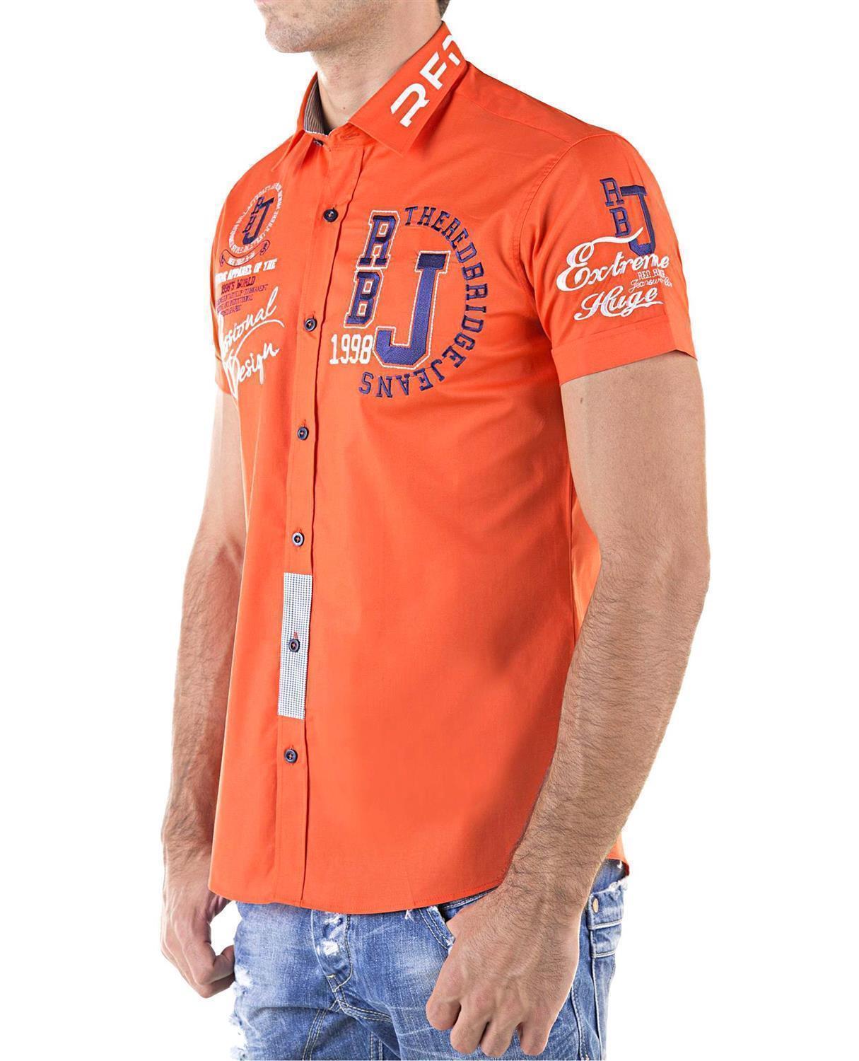 Redbridge Herren Hemd Freizeithemd Regular Fit Kurzarm RBJ Design ...