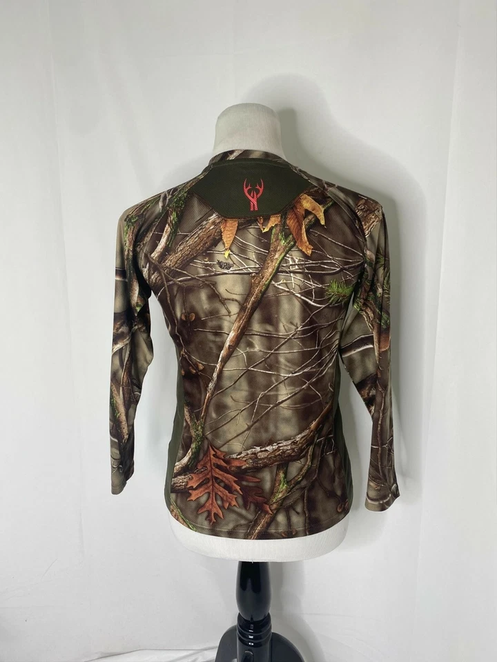 Girl's Large Shirt Huntworth Green Camouflage Big Ten Evo Long Sleeve - Image 3 of 4