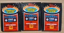 1992 Topps Stadium Club Baseball Series 3 - 3 Packs New And Sealed! 