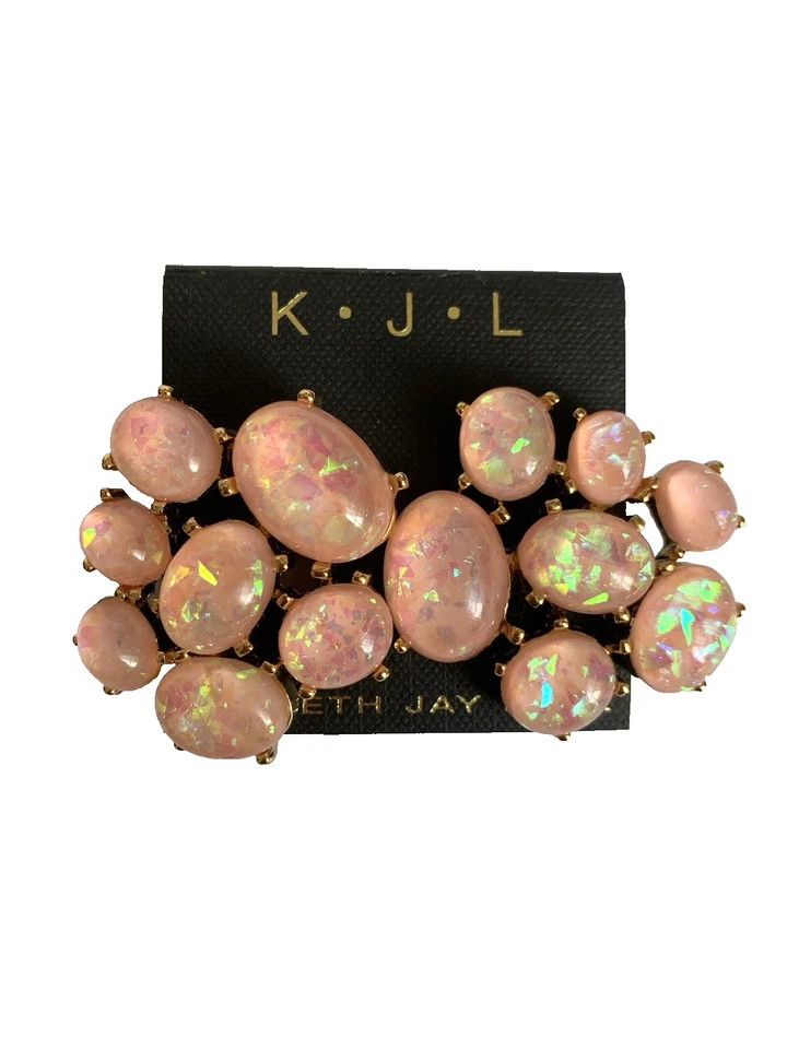 KJL KENNETH JAY LANE Chapado en Oro Iridiscente Racimo Clip En Pendientes NUEVO Foto 2 de 4